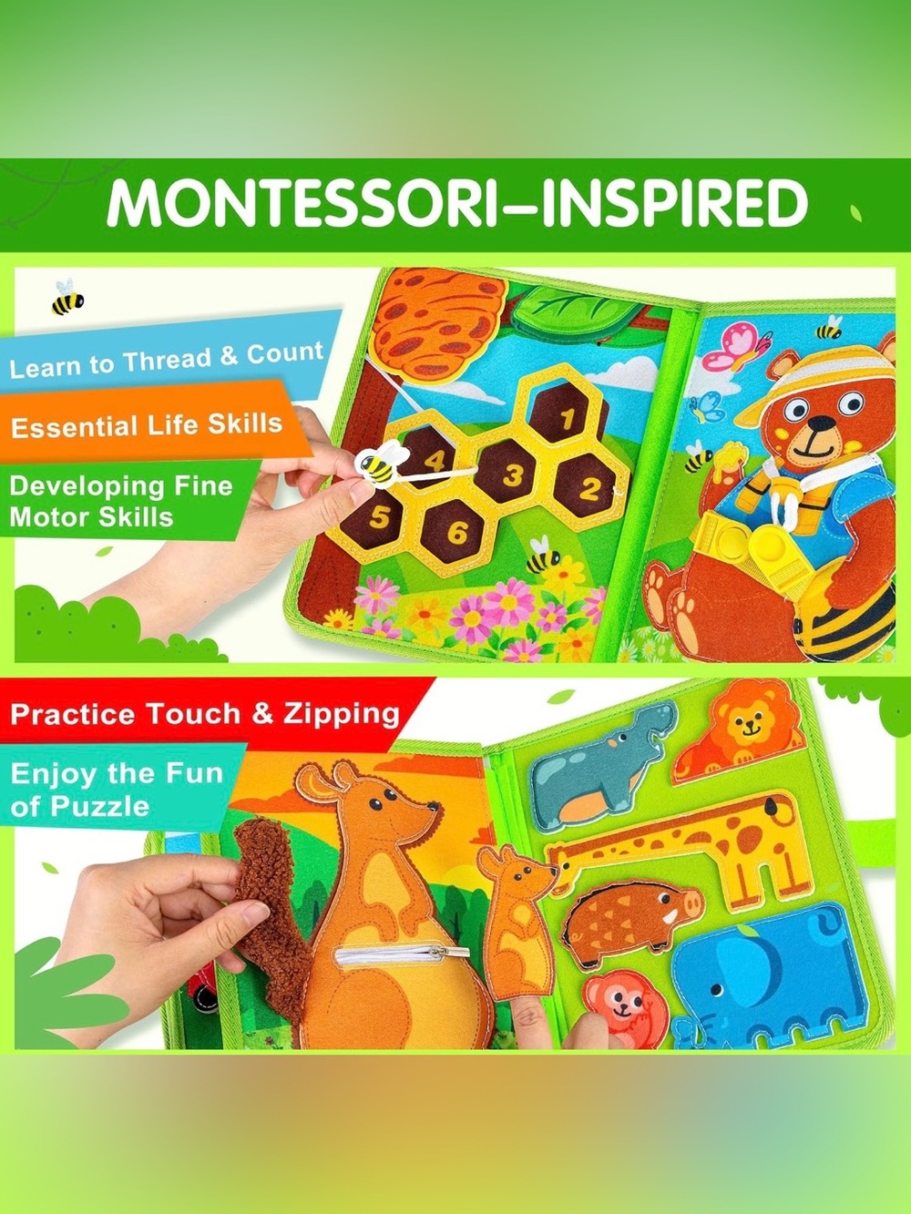My First Animal Book - Interactive Kids Puzzle Book - Picture 2 of 7